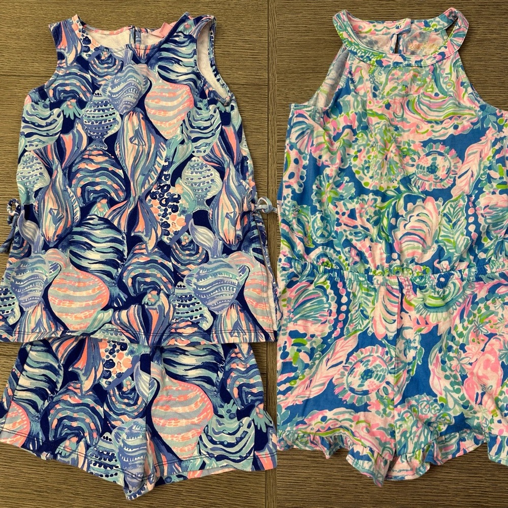 Lilly Pulitzer Blue and Pink Jumpsuit Resort Wear